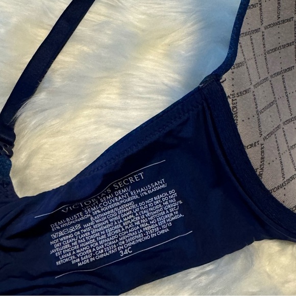 Dark Blue Victorias Secret Bra and Pantie - Picture 5 of 11